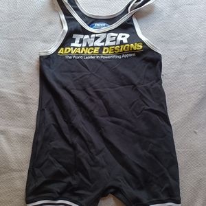 Inzer black adult large singlet unisex
